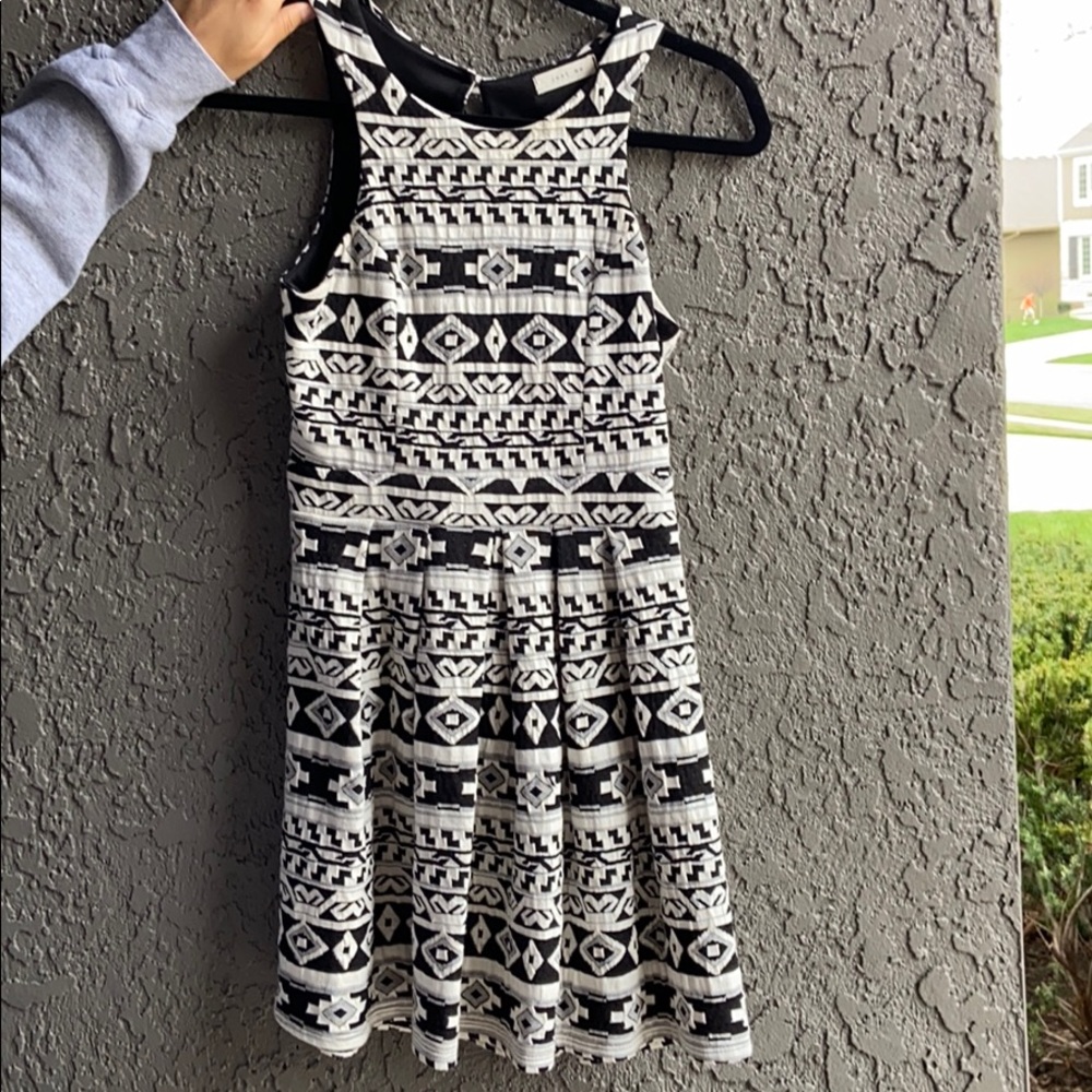 Black and White Mini Dress